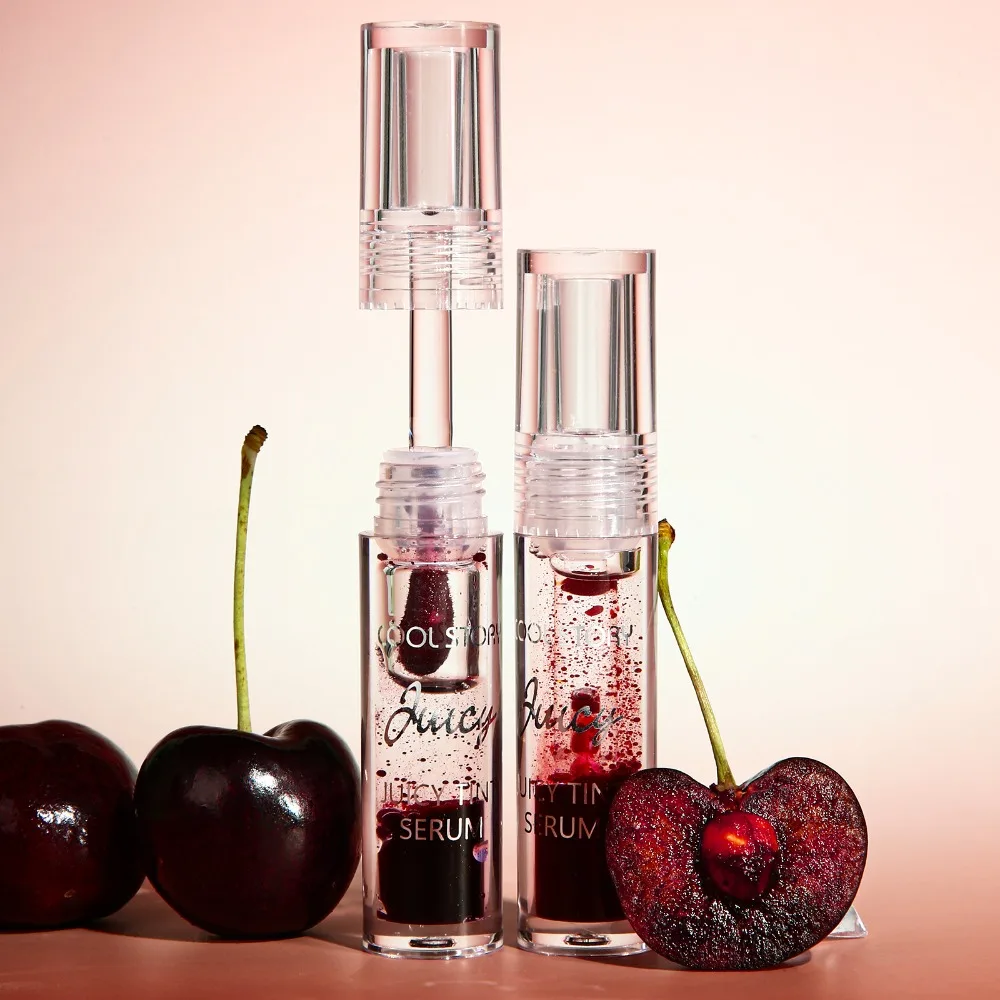 Glass Shine Lip Gloss Cherry Juice Lip Tint Hydrating Plumping Long Lasting Non Sticky for Daily Party Date Night and Makeup