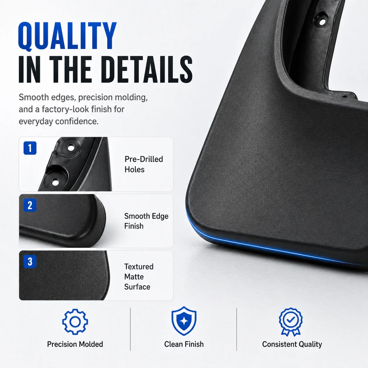 Mud Flaps for Aion Y PLUS 2022-2023 All-Weather Splash Guards Easy Installation Front Rear Position, Front Position