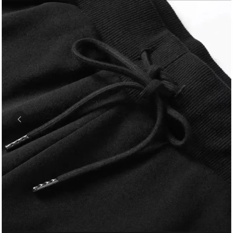 سراويل رياضية كاجوال فضفاضة برباط بلون سادة متعددة الاستخدامات للرجال لفصل الربيع والخريف سراويل غير رسمية منزلية للرجال في الهواء الطلق #5