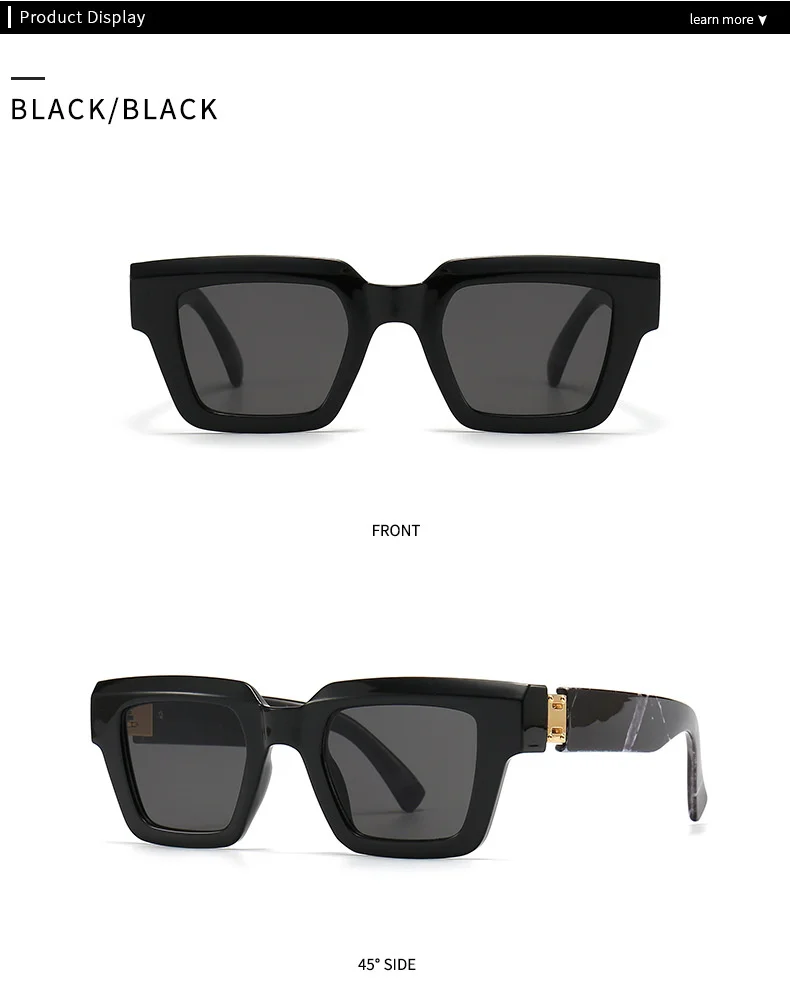 LOERHUNAR 2025 Neue Marke Design Quadratischen Rahmen Myopie Sonnenbrille für Frau und Mann UV400 Sonnenschirm Mode Sonnenbrillen 0 bis -6,0 – Detail 6