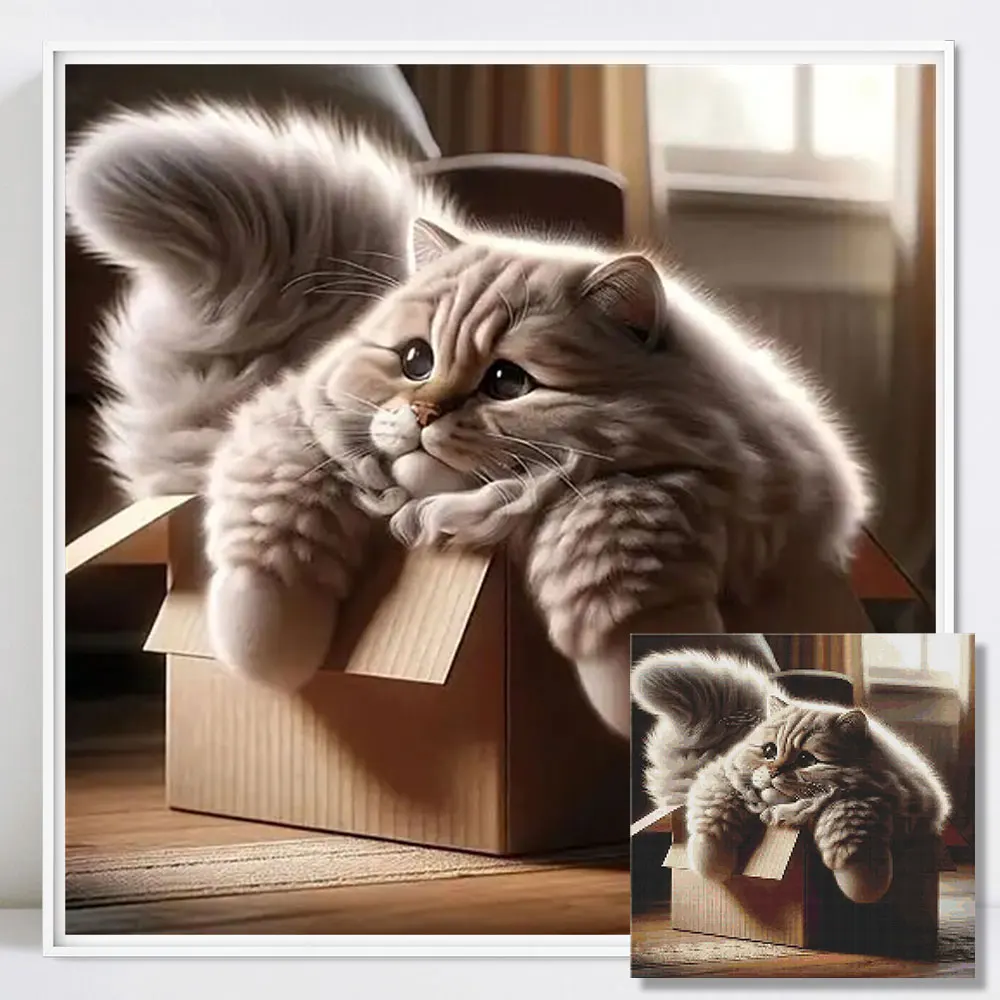 Katzen-Diamantmalerei-Set 5D DIY Diamant-Mosaik Tier Neuheiten Kinderzimmer-Dekoration