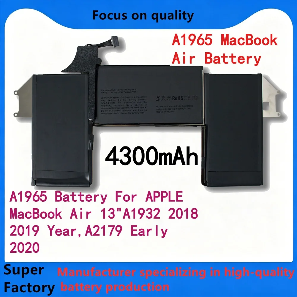

A1965 Battery for APPLE MacBook Air 13 inch A1932 2018 2019 A2179 Early 2020
