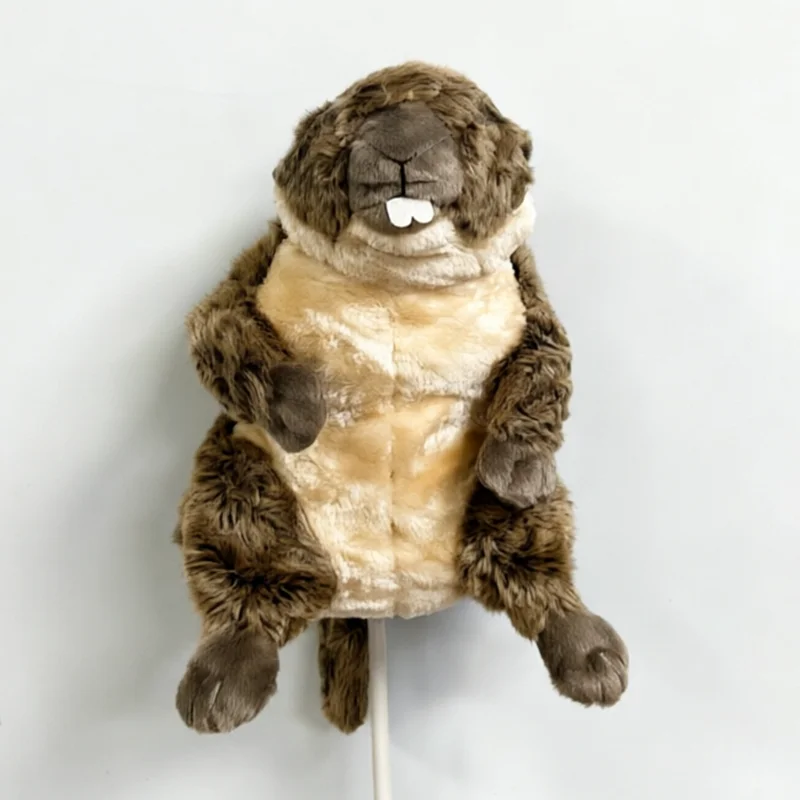 Tianwell Golf Driver headcover Brown gray Squirrel design Animal Golf Club Headcover view 3