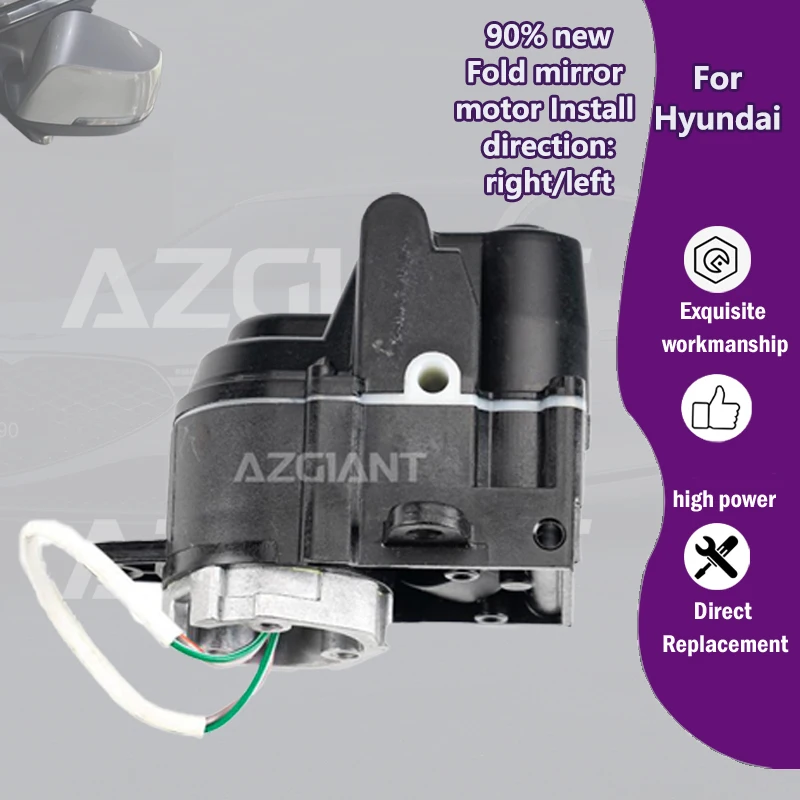 

AZGIANT For Hyundai Verna/Accent V/Solaris/i10 i20 MK3 Car Electric Fold Exterior R L Mirrors Motor genuine spare part ABS shell