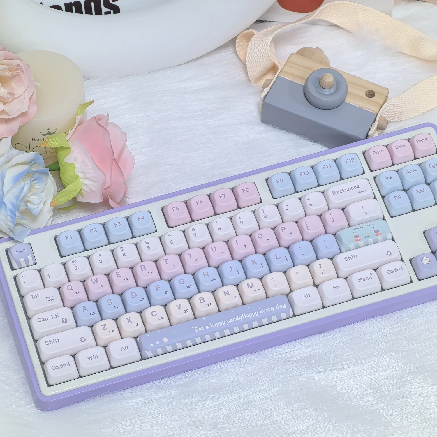 

Korean Candy Keycaps MOA/Cherry Profile Macaron Theme Cute Keycap PBT Dye Sublimation Mechanical Keyboard Caps for MX Switch