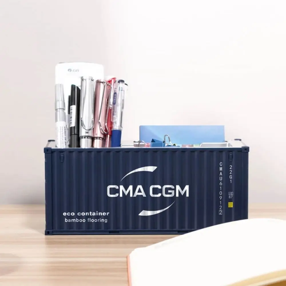 Ornaments 1:30 Shipping Container Pen Holder Business Card Organizer Desktop Stationery Storage Box Creative Decorative