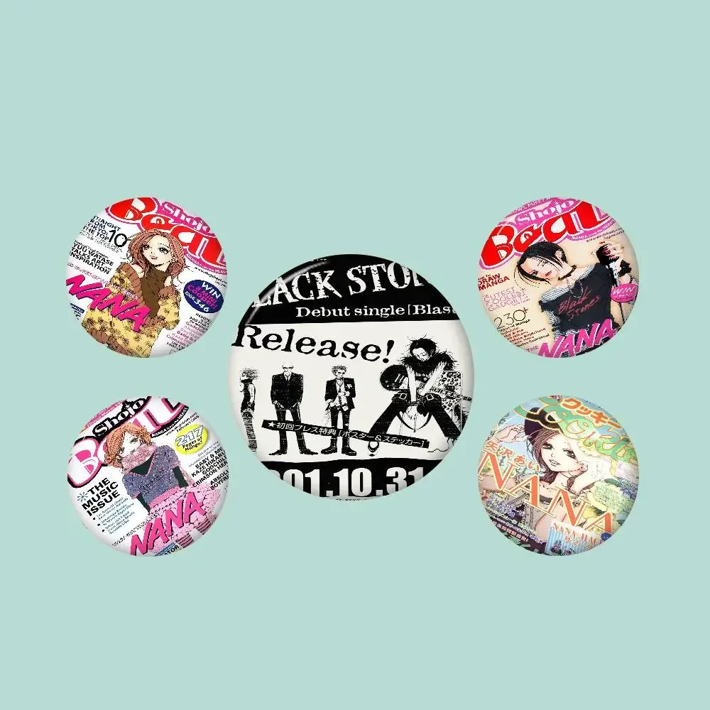 Anime NANA 58mm Nette Anime Figur Icon Abzeichen Handgemachte Weißblech Brosche Für Rucksack Kleidung Brust Ornament Geschenke