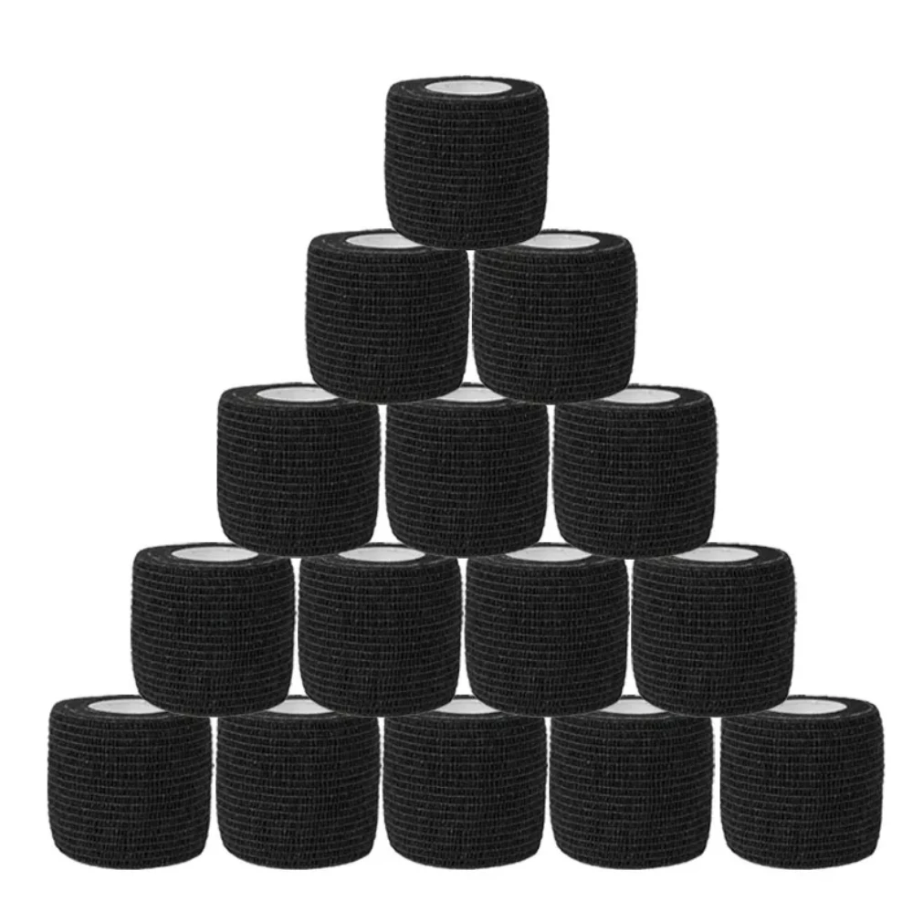 

1/3/6/20PCS Black Self Adhesive Bandages Cohesive Elasticity Breathable Waterproof Bandages Sports Tape Wrist Ankle First Aid