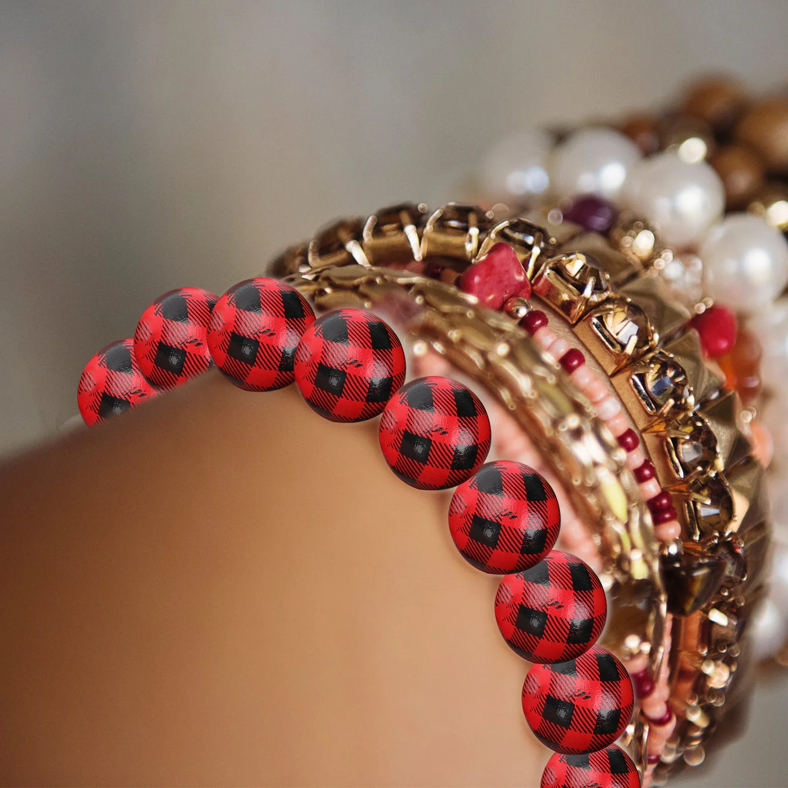 

40Pcs DIY Wood Beads Perfect Size for Jewelry Making Charms Handmade Crafts Necklace Bracelet Bead Plain Beads