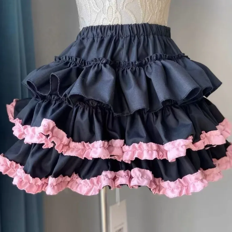 

Милая кружевная плиссированная юбка-тортик для женщин, корейские универсальные сексуальные юбки Faldas Mujer, новинка лета 2025, тыквенные юбки трапециевидной формы с бутоном цветка