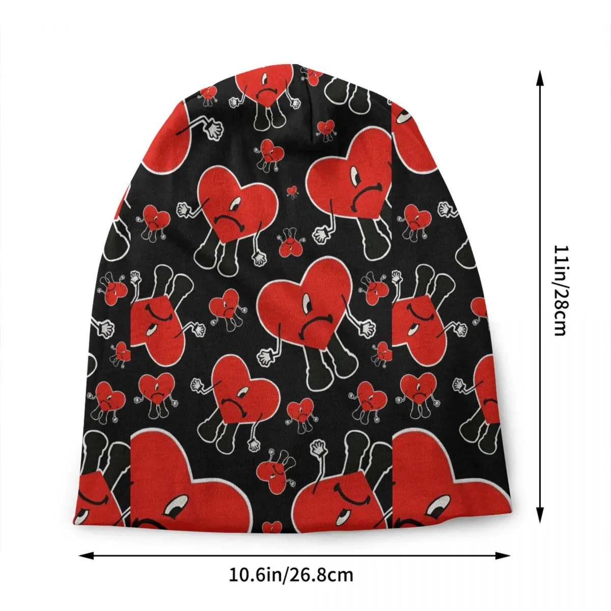 Custom Hot Classic Metal Bad B-Bunnyes Bonnet Hats Knitted Hat For Men Women Warm Winter Anime Skullies Beanies Caps