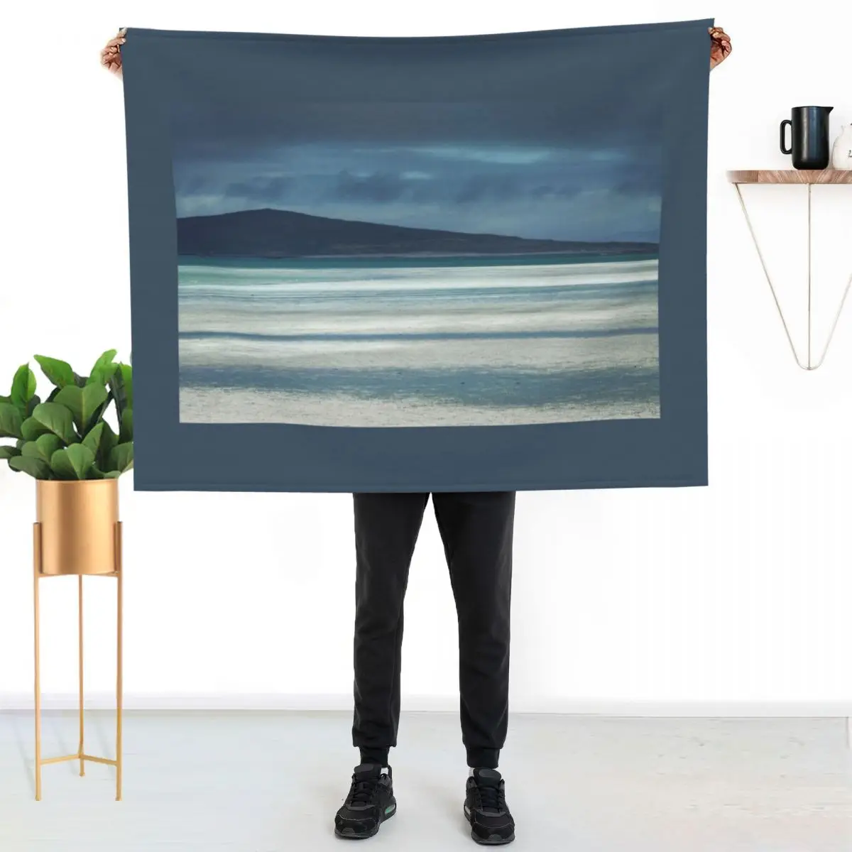 Outer Hebrides North Uist Clachan Sands Scotland Throw Blanket Plush Thin Sofas Polar For Sofa Thin sofa bed Blankets