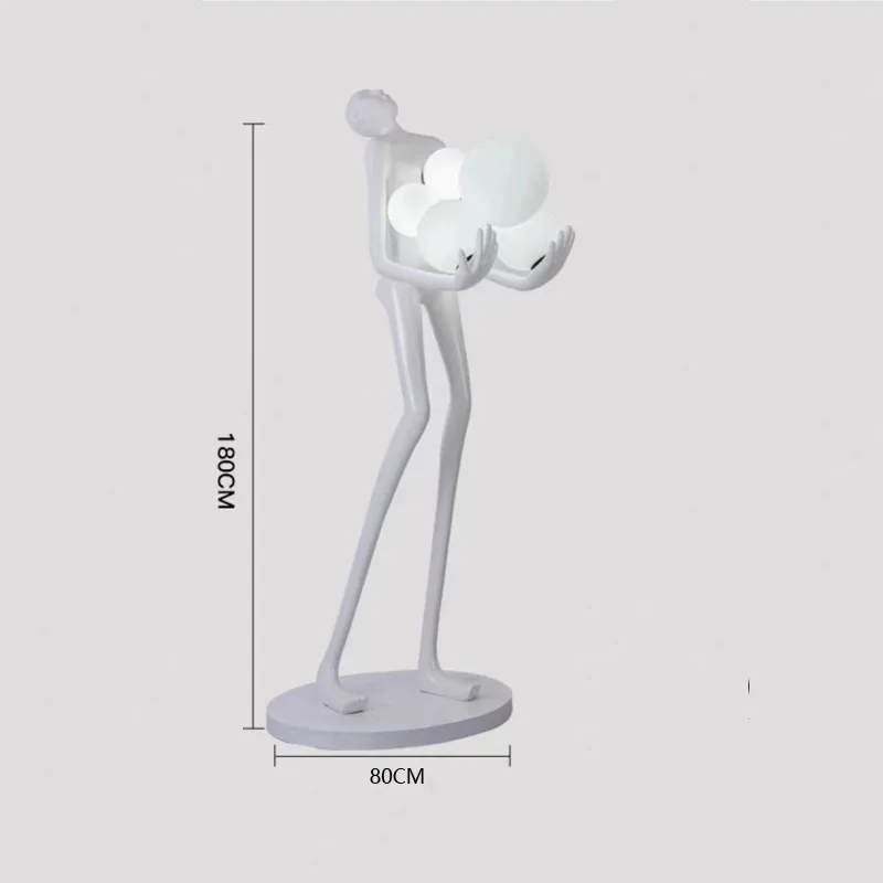 Postmodern Resin Floor Lamp Hotel Lobby Villa Living Room Studyroom Hall Designer Engineering Fixture Glass Standing Floor Light