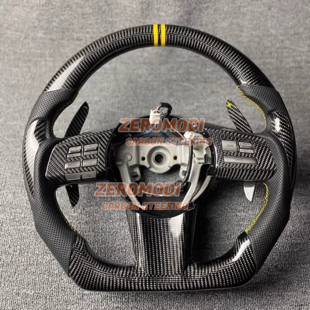 

Real Carbon Fiber Leather Steering Wheel Replacement For Subaru Forester SJG Legacy Outback XV