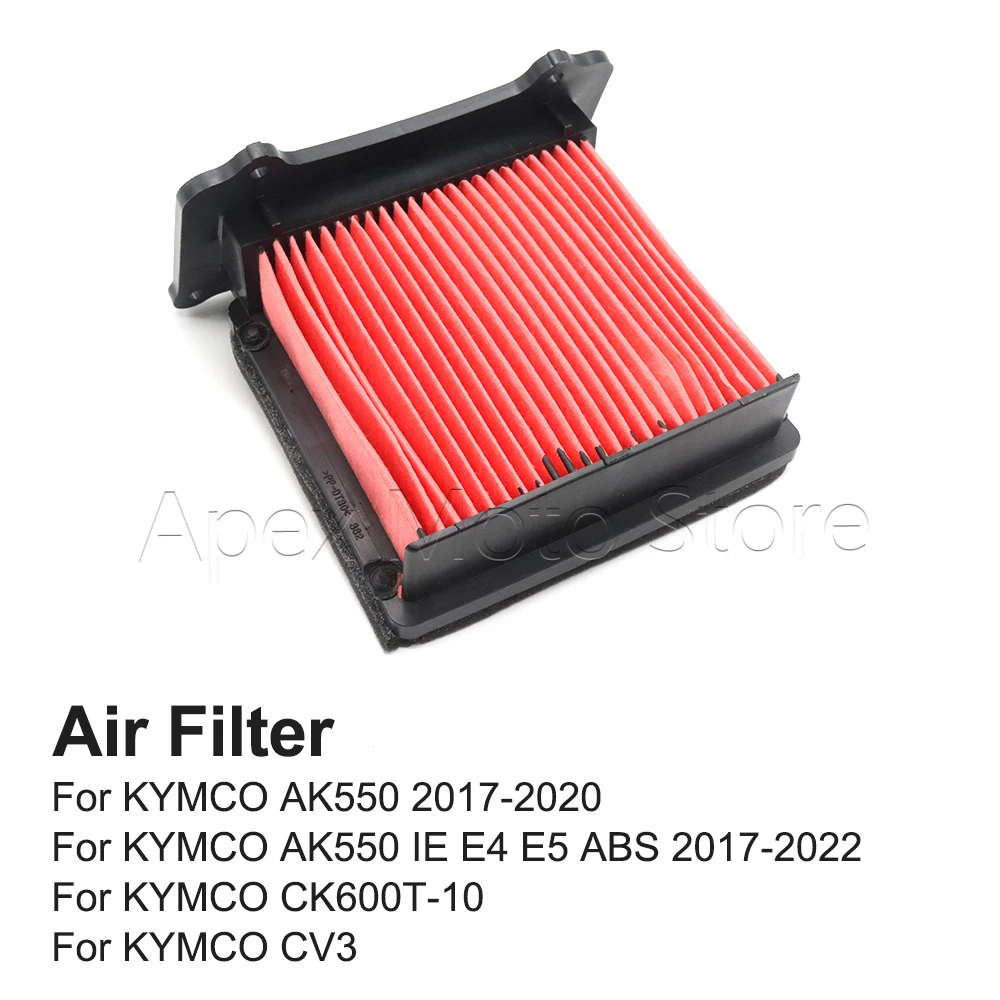 

Motorcycle Accessories Air Filter Intake Cleaner For KYMCO AK550 2017-2020 AK 550 IE E4 E5 ABS 2017-2022 CK600T-10 CV3