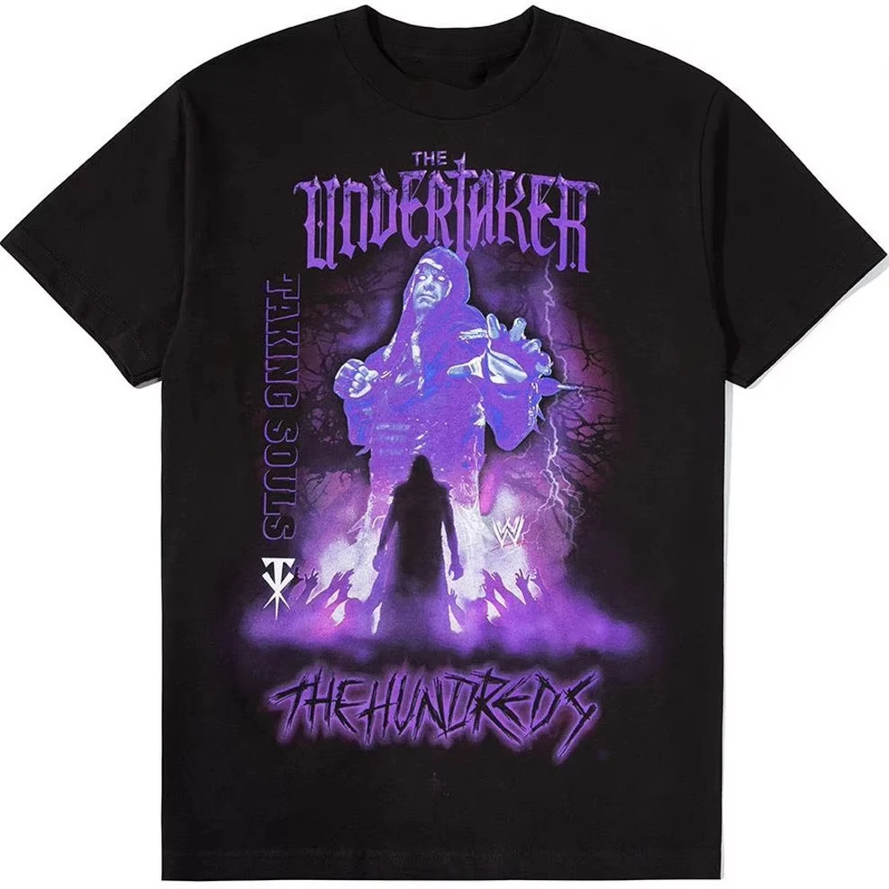 

WWE Undertaker The Undertaker Classic Wrestling Print Vintage Men Women Short Sleeve Loose Cotton T-Shirt Unisex Fashion Street