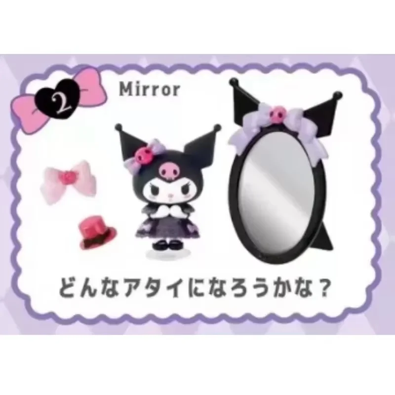 New Re-Ment Sanrio Kuromi  8pcs kawaiiGothic Room Anime Action Figure Toys Collectible Model Toys Kids Surprise Gift