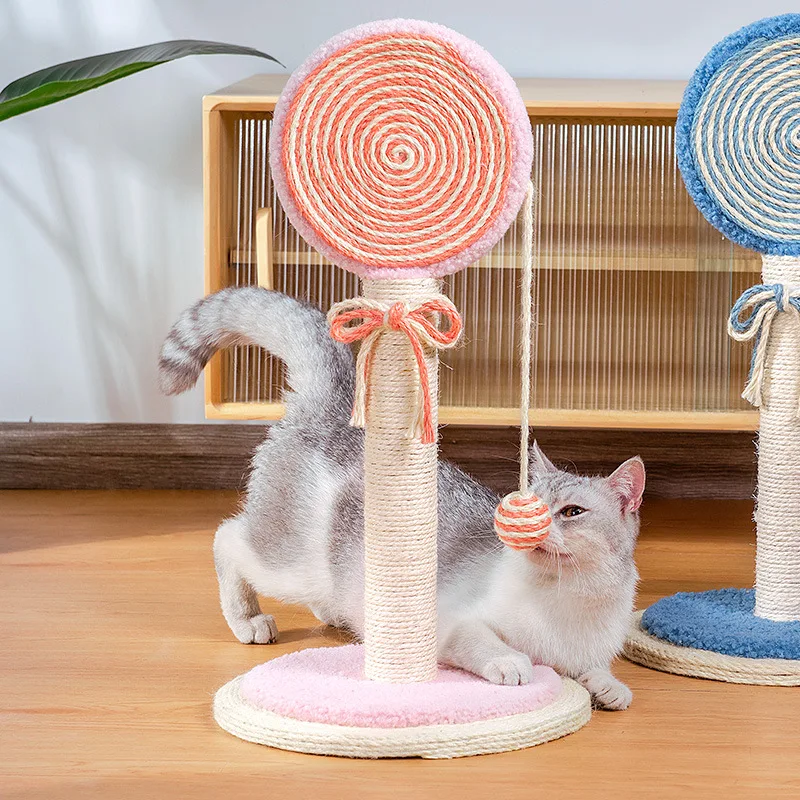 

Sisal Hemp Lollipop Cat Scratching Board Pet Cat Toy Supplies Household Durable Cat Scratching Pillar Cat Climbing Frame