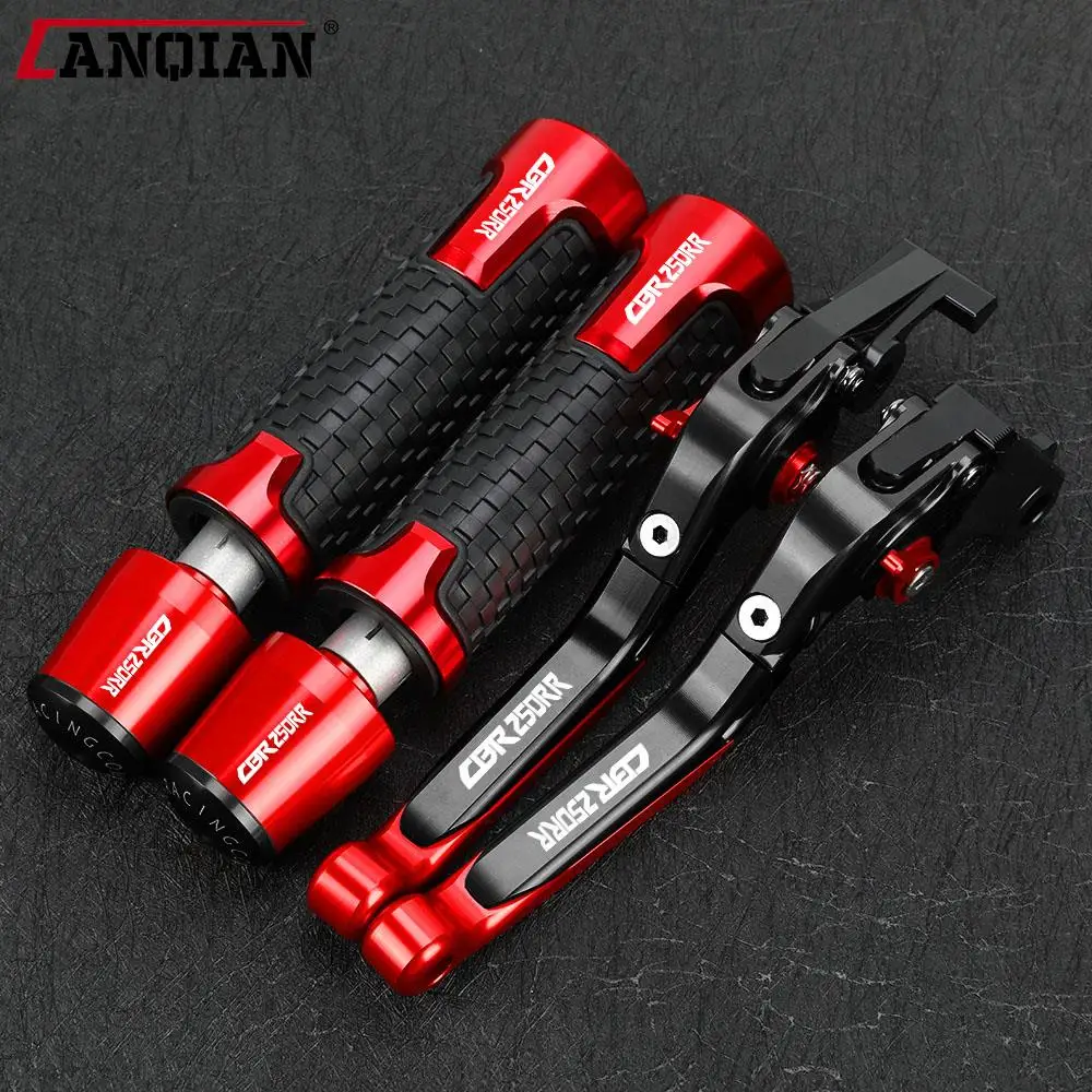 

For Honda CBR 250RR 2011 2012 2013-2023 CBR250RR Accessories Motorcycle Adjustable Brake Clutch Levers Handlebar Hand Grips ends