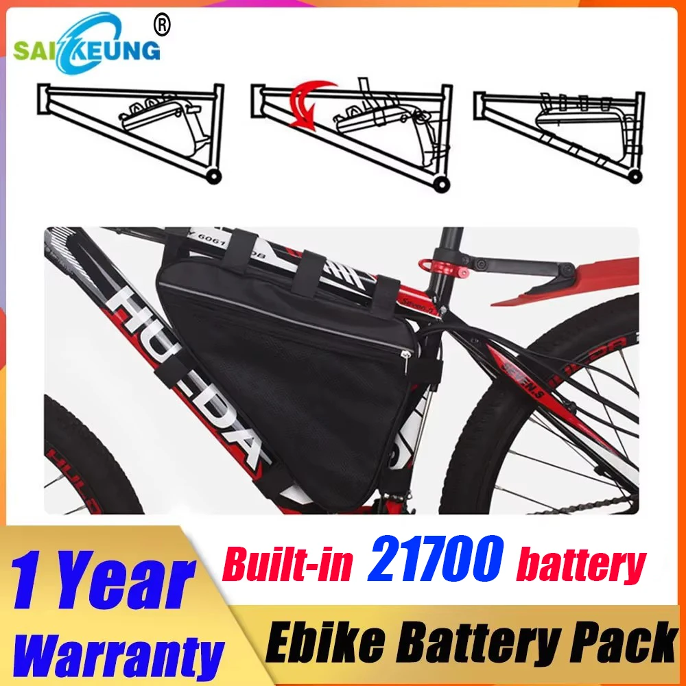 Electric Bike Triangle battery cham rider 48v 45ah 52V 72V 60V 25ah 30AH 40ah 50ah 60ah 100A BMS Huge Capacity 1000w 2000w 3000W view 6