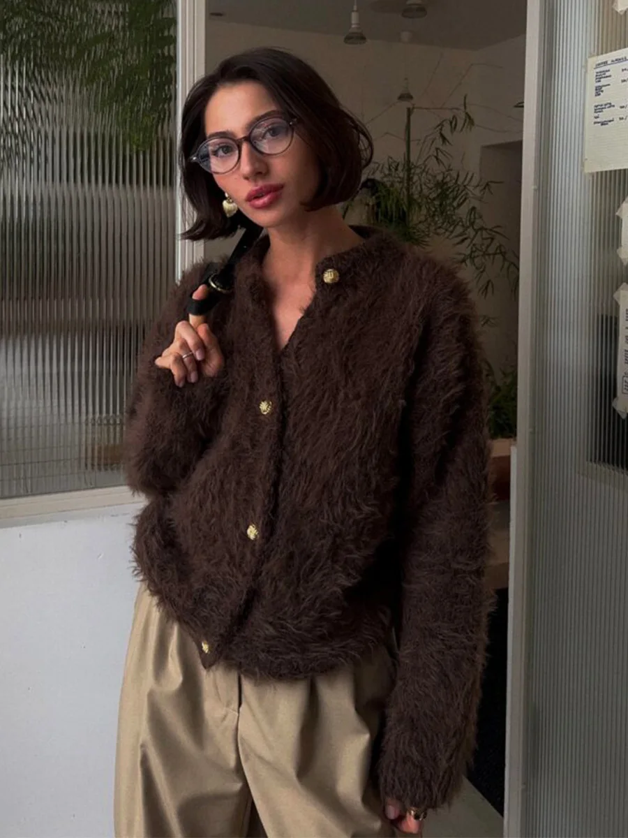 

Wolfeel, новый осенне-зимний мягкий вязаный кардиган, женский модный уютный свитер, модный офисный женский кардиган, джемперы