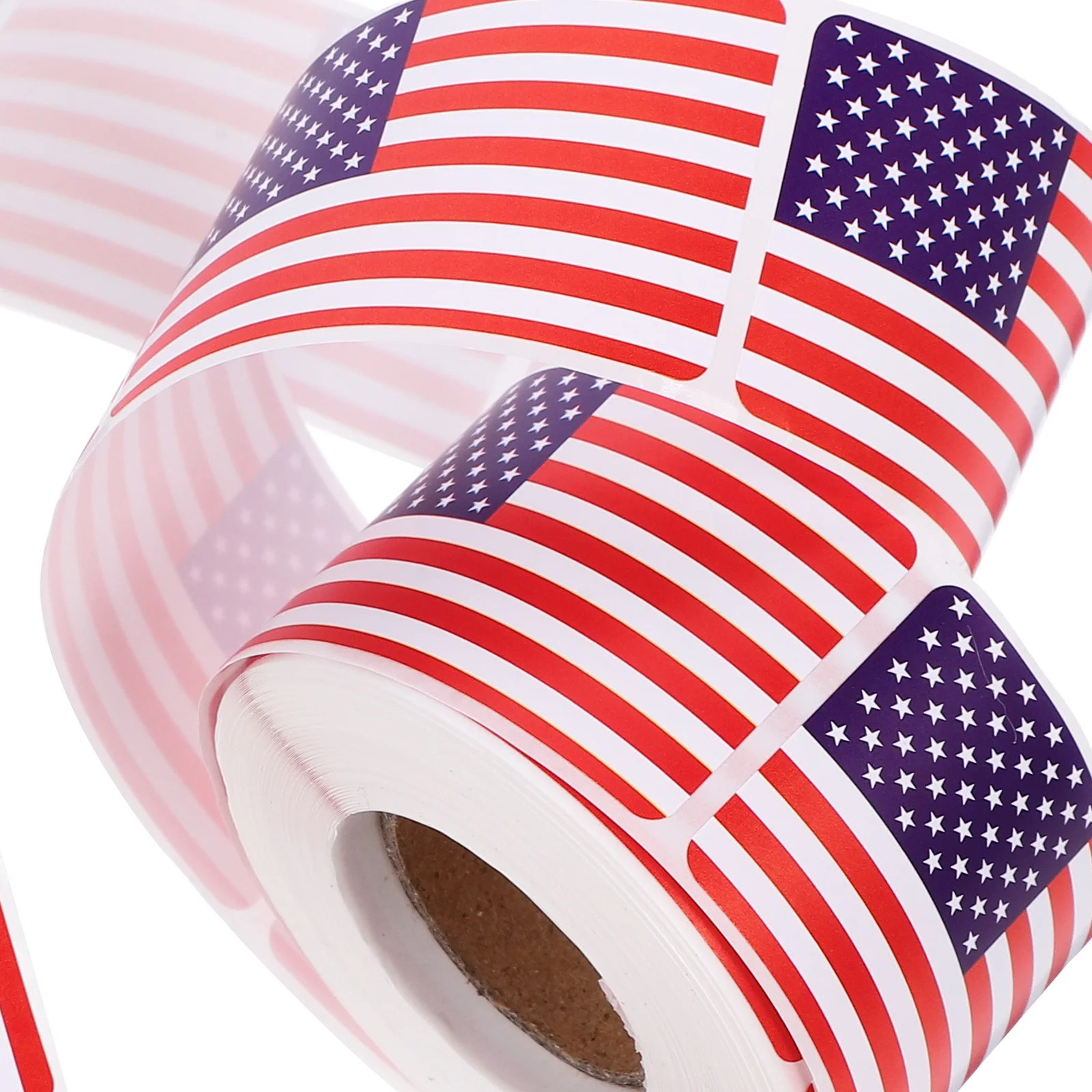

1 Roll American Flag Stickers Paper Material Diy Planner Scrapbook Laptop Water Bottle Suitcase Sticker Decals Adhesive Flag