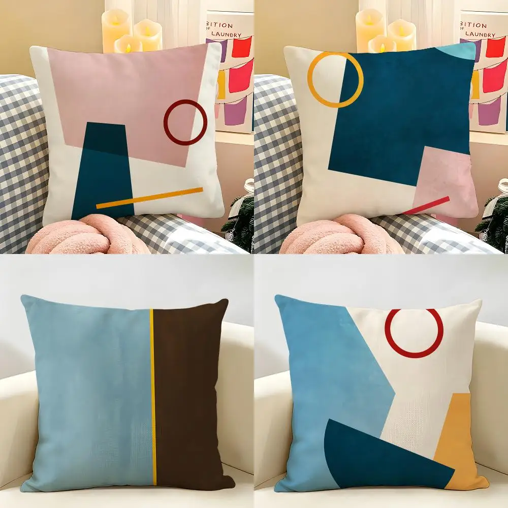 A-Adriano Oliveira art Cushion Cover Natural Linen Organic Fabric Double-Sided Printing Room Sofa Decor Pillow Case