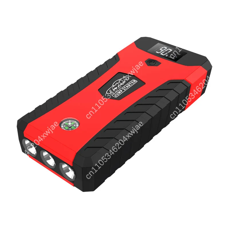 Large Capacity 12V Portable Car Battery Jump Starter Emergency Power Bank Charger Device
