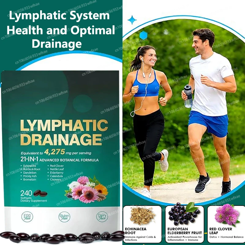 

Lymphatic Drainage Capsules 240Pcs Promote Lymphatic Circulation Reduces Puffiness and Edema Enhance Metabolic