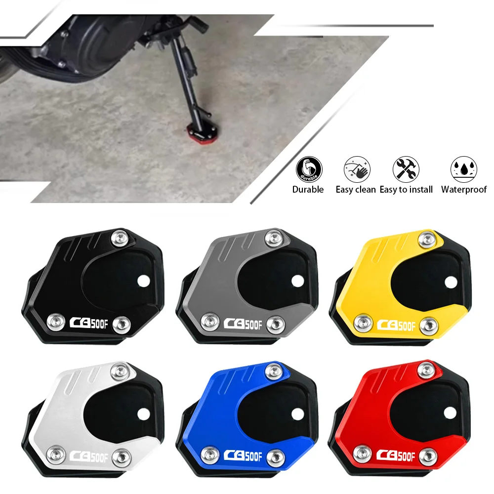 

FOR HONDA CB500F CB 500F Plate Pad Support Kickstand Motorcycle Side Stand Foot Extension Enlarger 2013 2014 2015 2016 2017-2021