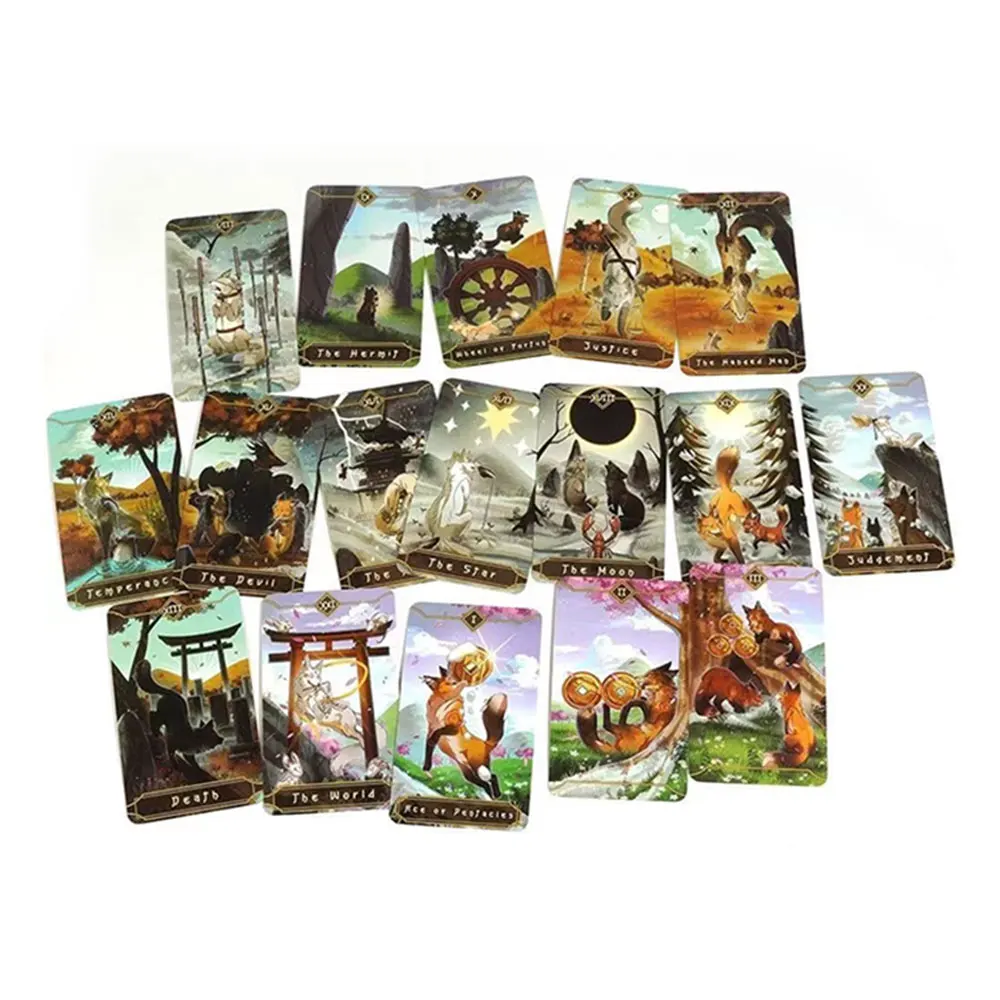 Hot selling Seasonal Fox Tarot Oracle Card Leisure Fortune Divination Party Entertainment Family gatherings Chess Card Game