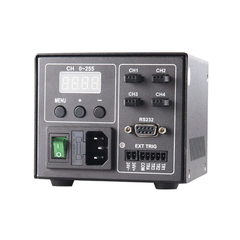 65W 4 - Channel Vision Inspection LED Lighting Controller - Dedicated Light Source Controller for Precise Brightness Adjustment