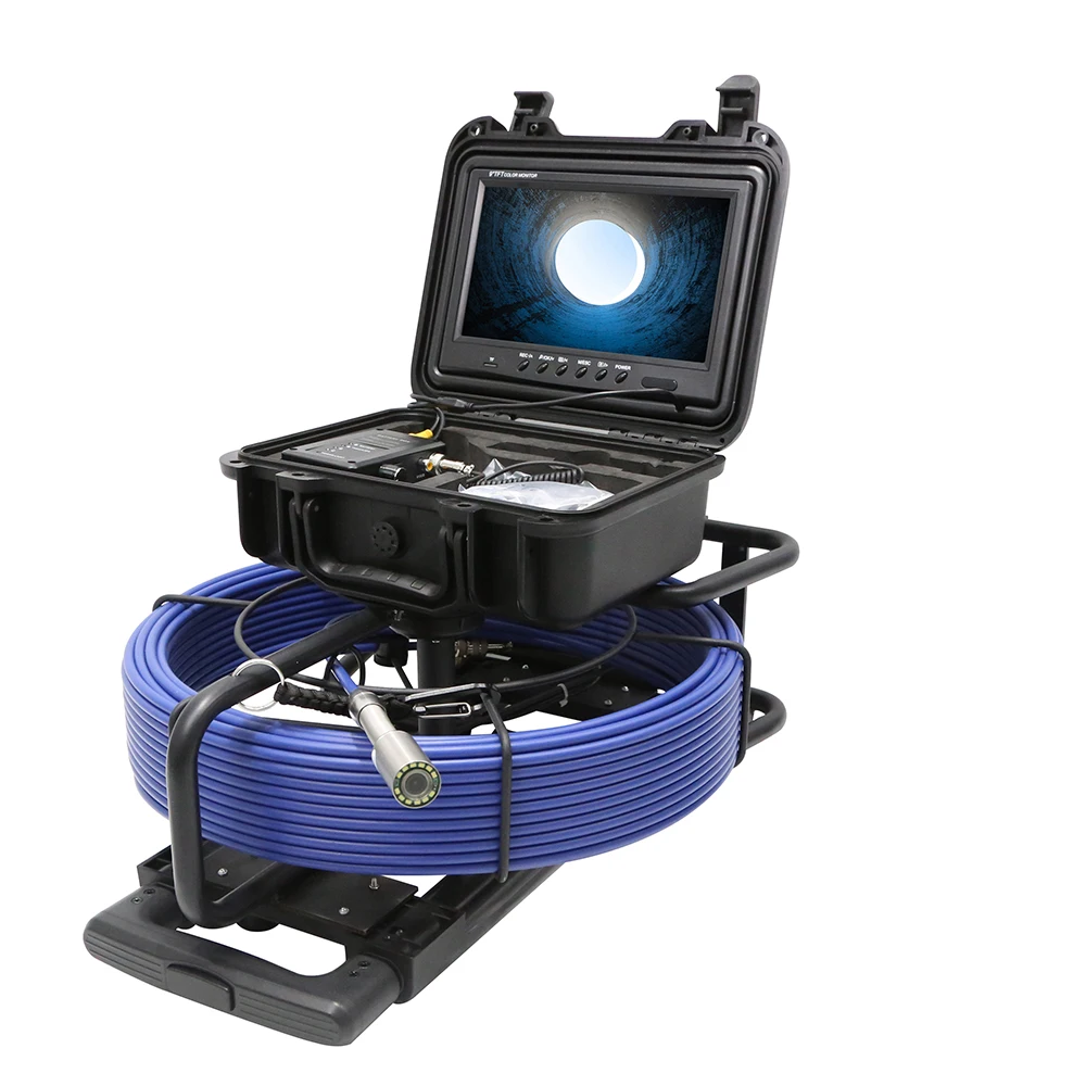 AHD 1080P Pipe Sewer Drain Inspection Camera system 100m soft cable Video  recorder