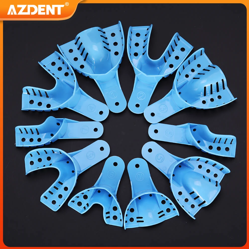 5 Pairs Dental Impression Tray AZDENT Large Medium Small Front Mouth Side Mouth Dentistry Tool