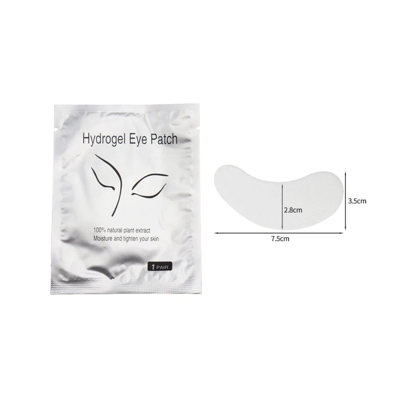 50Pairs Hydrogel Eye Patch Under Eye Pad Lash Extension Supplies Lint Free Gel Eyelash Paper Stickers Beauty Makeup Tool