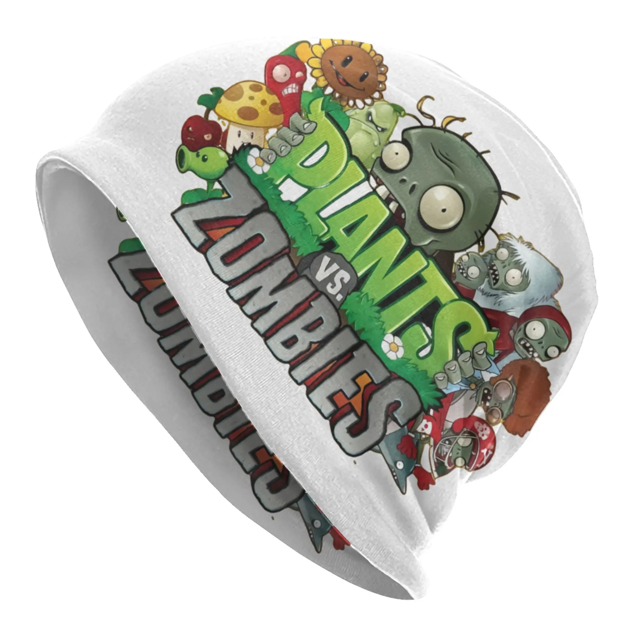 P-Plants vs. Z-Zombies Game Skullies Beanies Caps Streetwear Winter Warm Men Women Knitted Hats Unisex Adult  Bonnet Hats