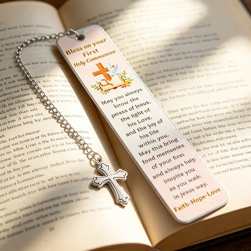 2026 First Communion Gifts for Girls 1st Holy Communion Gift for Teen Girls Kids Religious Bookmarks Catholic Bookmark view 4
