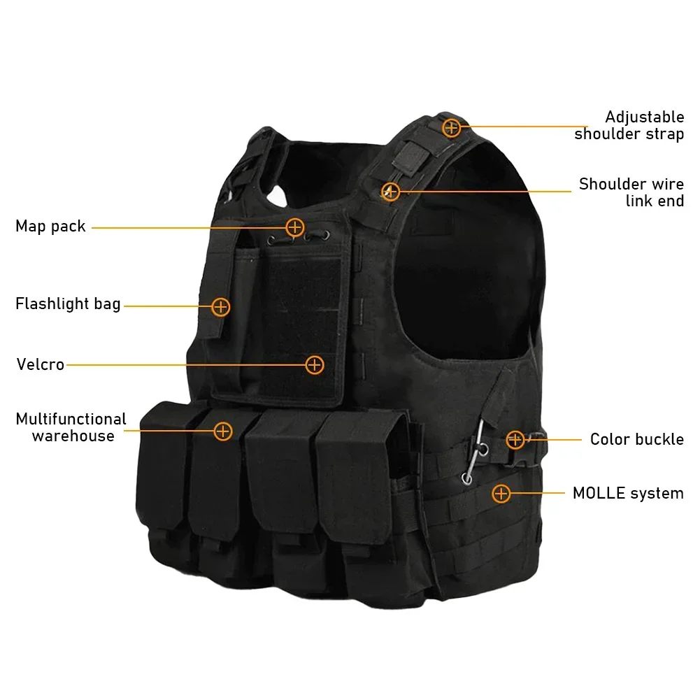 Tactical Military Kids Vest Chasse Paintball Equipement Airsoft Gun Combat Corps Armure Extérieure Soft Attack CS Uniforms Vest