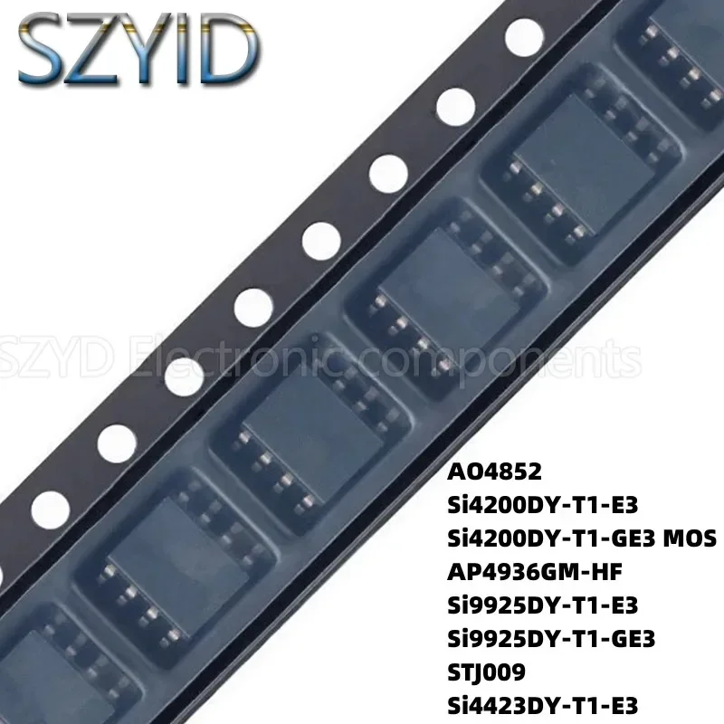 100PCS SOP8 AO4852 Si4200DY-T1-E3 Si4200DY-T1-GE3 MOS AP4936GM-HF Si9925DY-T1-E3 Si9925DY-T1-GE3 STJ009 Si4423DY-T1-E3