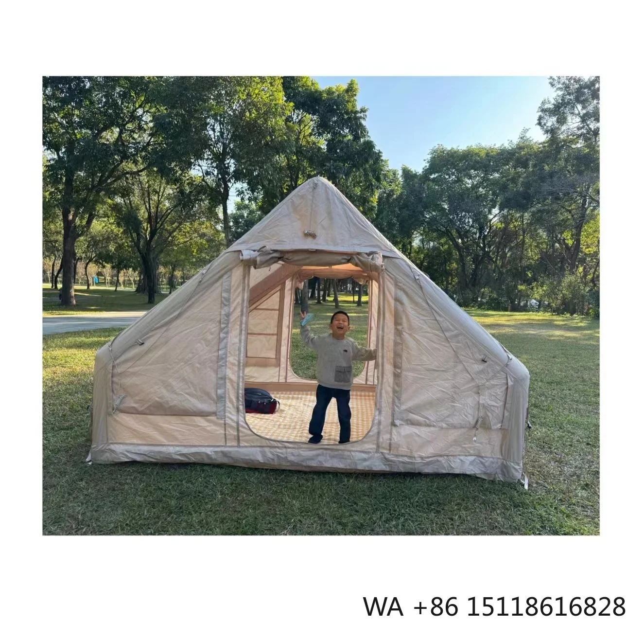 Large Outdoor Family Waterproof Durable Airtight House Travel Air Inflatable Tent for Camping