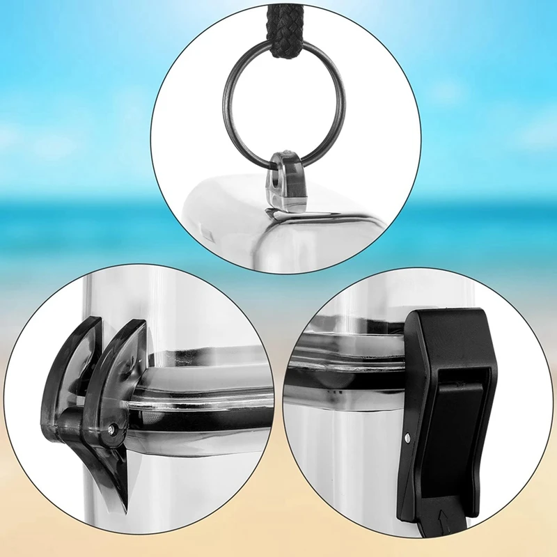 걸이식 고리와 밧줄이 달린 사각형 보관함, 구조 선물, ID 카드홀더 카드홀더 해변 항아리