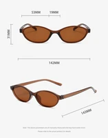 Lunettes de soleil ovales pour femmes, petites et Sexy, nouvelle mode léopard marron, tendance, rétro, ombre colorée, 2025 5