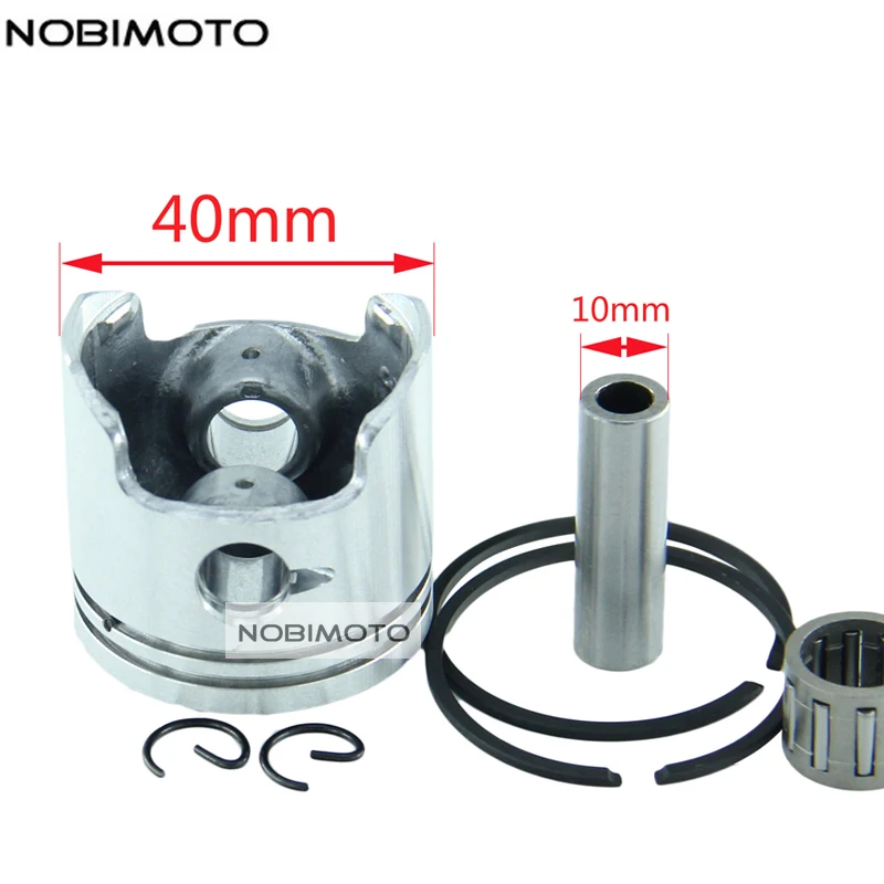 40mm Piston Kit Assembly for 2 Stroke 47cc Scooters Moped Pocket Bike