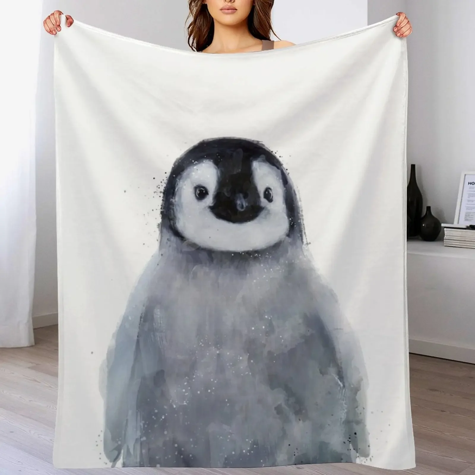 Little Penguin Throw Blanket All Season Soft Lightweight Blanket for Home