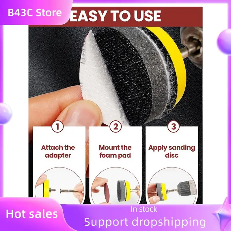 

B14C 325PCS 2 Inch Hook & Loop Sanding Discs Kit For Drill Grinder Rotary Tools Quick Change Backing Plates,Sandpaper