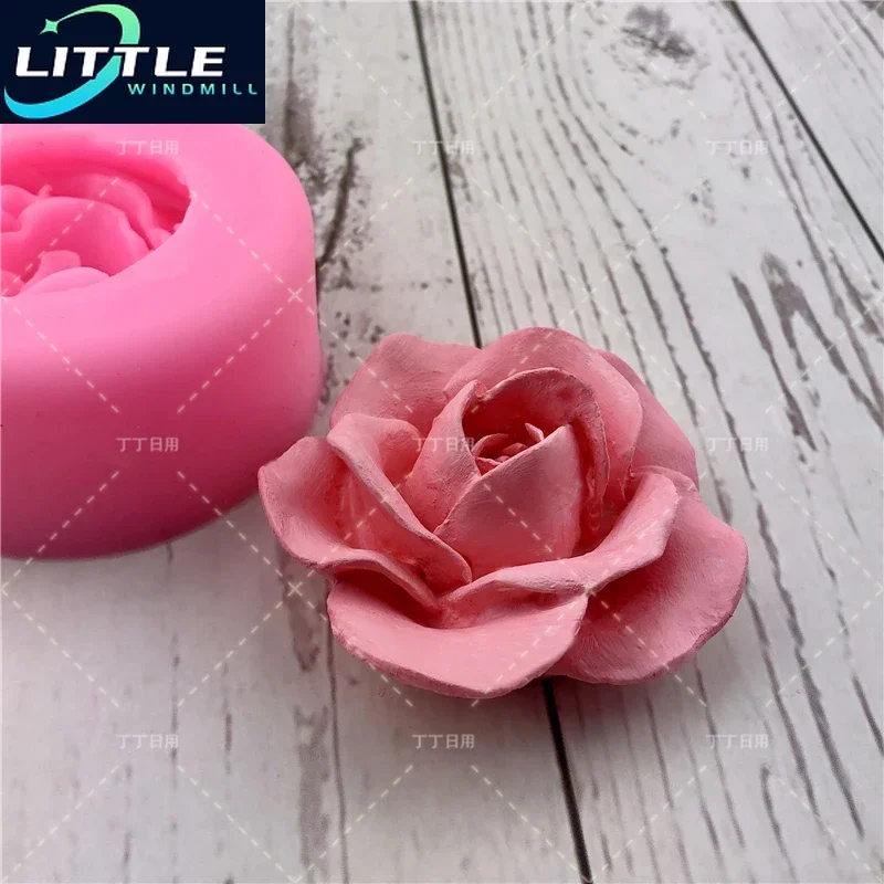 

DIY Flower Rose Silicone Fondant Cake Mold Soap Jelly Mousse Chocolate Decoration Baking Tool Moulds Reusable Material