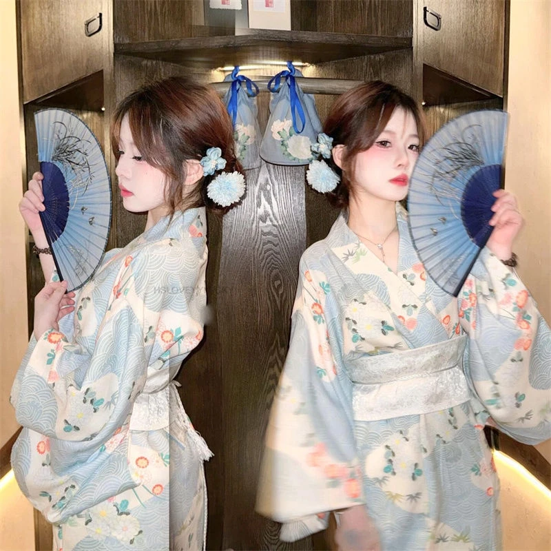 

Janpanese Kimono Women Japanese Traditional Yukata Haori Kimonos Cosplay Blouse Gown Female Photography Clothes Party Dress