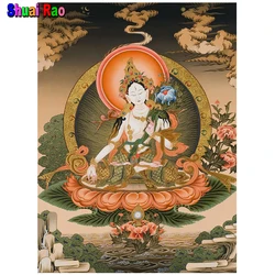 Tara Buddhist full drill diy Diamond Painting Cross Stitch Thangka Mandala Mosaic buddha 5D Diamond Embroidery wall decor