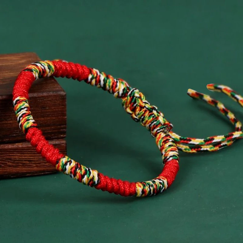 1 قطعة البوذية محظوظ سوار للجنسين مضفر قابل للتعديل كينغ كونغ عقدة الأحمر سلسلة أساور للرجال النساء زوجين Pulsera #2