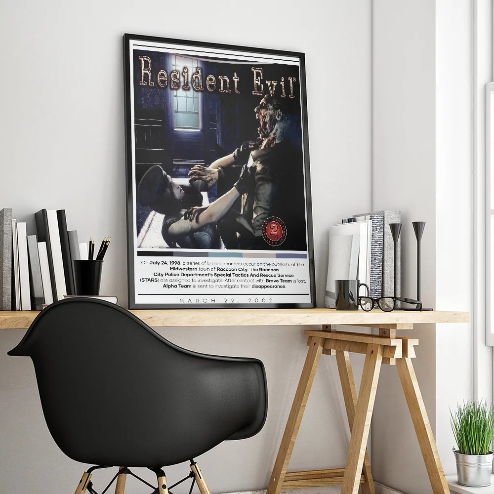 Video Game R-Residents-Evil Classic Movie Posters Vintage Room Bar Cafe Decor Nordic Home Decor